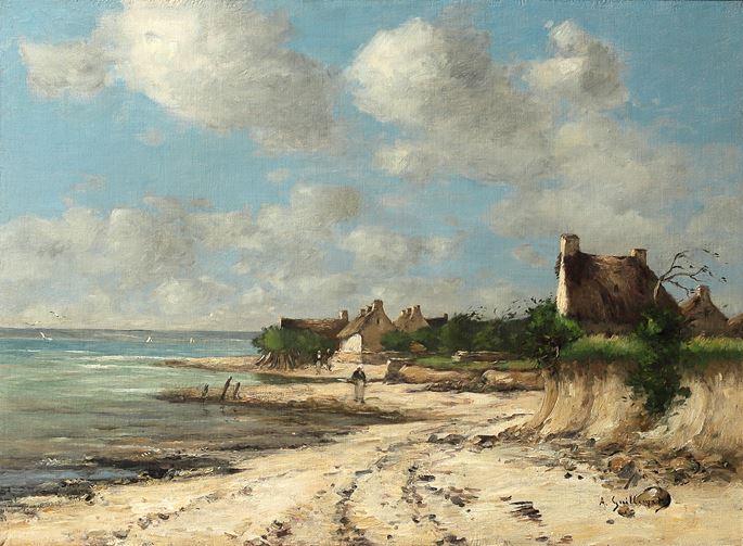 Antoine Guillemet - La Baie de Morsalines, St. Vaast-la-Hougue, Normandy  | MasterArt
